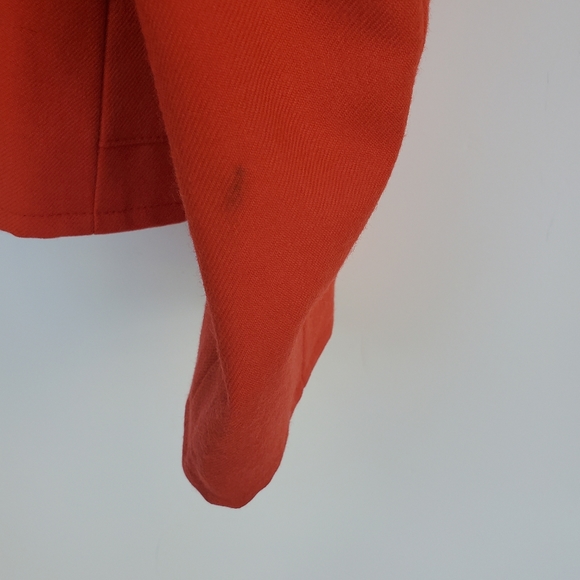 Orange Wool Jacket w/ BIG Pockets Size 14 - Picture 6 of 14